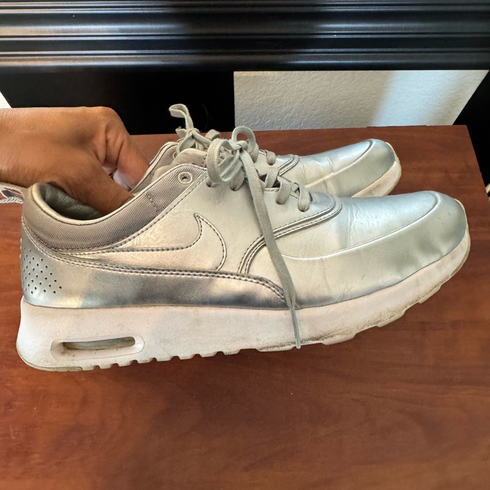 Women's Silver Athletic Sneakers